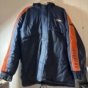 Vintage Denver Broncos Football NFL Puma Heavy Winter Jacket Size Large